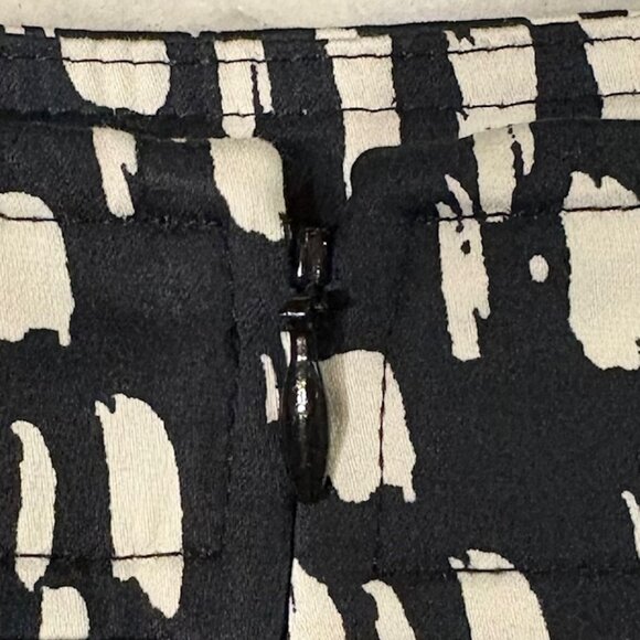NWT Ann Taylor Fully Lined Zipper Back Straight Pencil Skirt Black White Size 6 - Picture 8 of 13